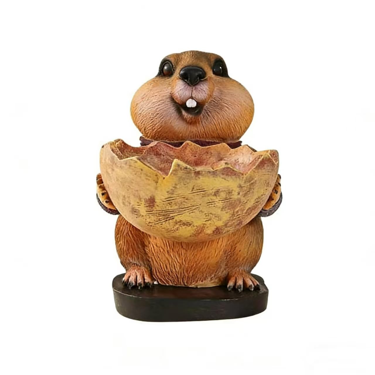 Cute Resin Groundhog Key &amp; Candy Dish Holder, Entryway Decor Figurine