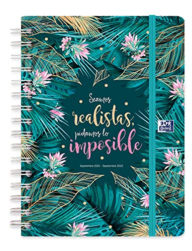 Agendas 2021 Oxford, Agenda 2021 2022, Semana Vista, A5 (15 x 21 cm), Imposible