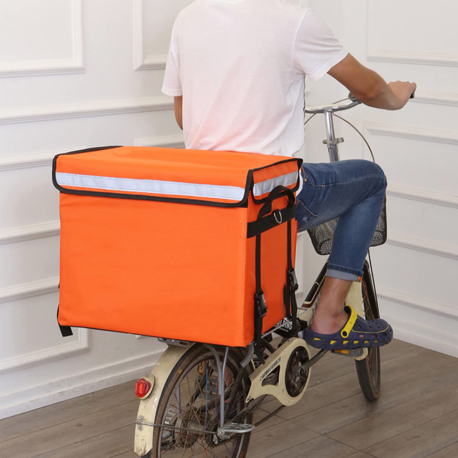 Bolsa de Entrega de Comida con Aislamiento de Gran Capacidad Caja Refrigeradora a Prueba de Fugas Mochila Térmica Engrosada Incubadora de Espuma Epp con Portavasos
