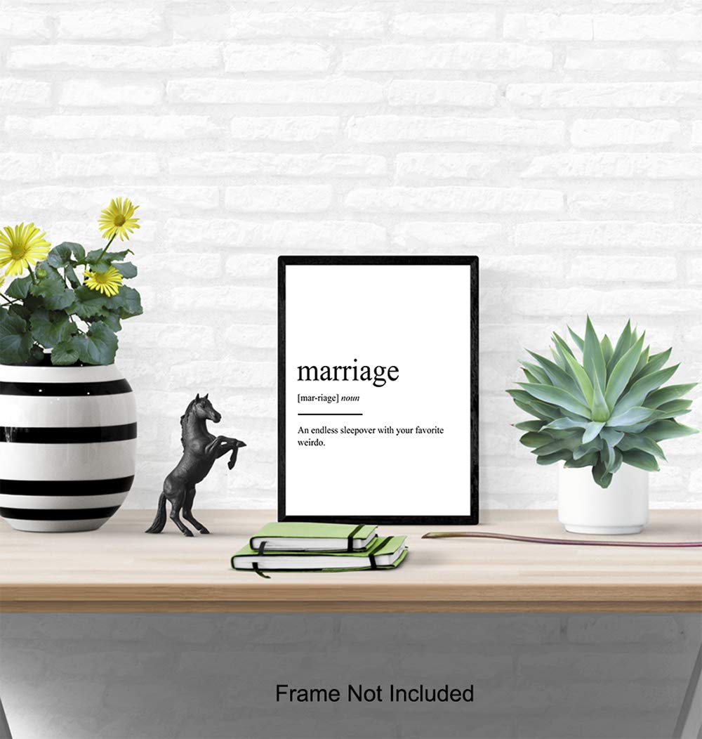 Amazon.com: Marriage Definition Wall Art, Home Decor - Funny