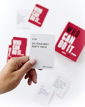 DSS Games Who Can Do It [Compete with Your Friends to Win These Challenges | Adult Party Game | Great for Game Night, Big Groups, Pregames | Gifts for Him] | 250 Challenge Cards, 3+ Players, Ages 17+, Pregame, Game Night, Gift for Him, College Party Game, Adult Party Game