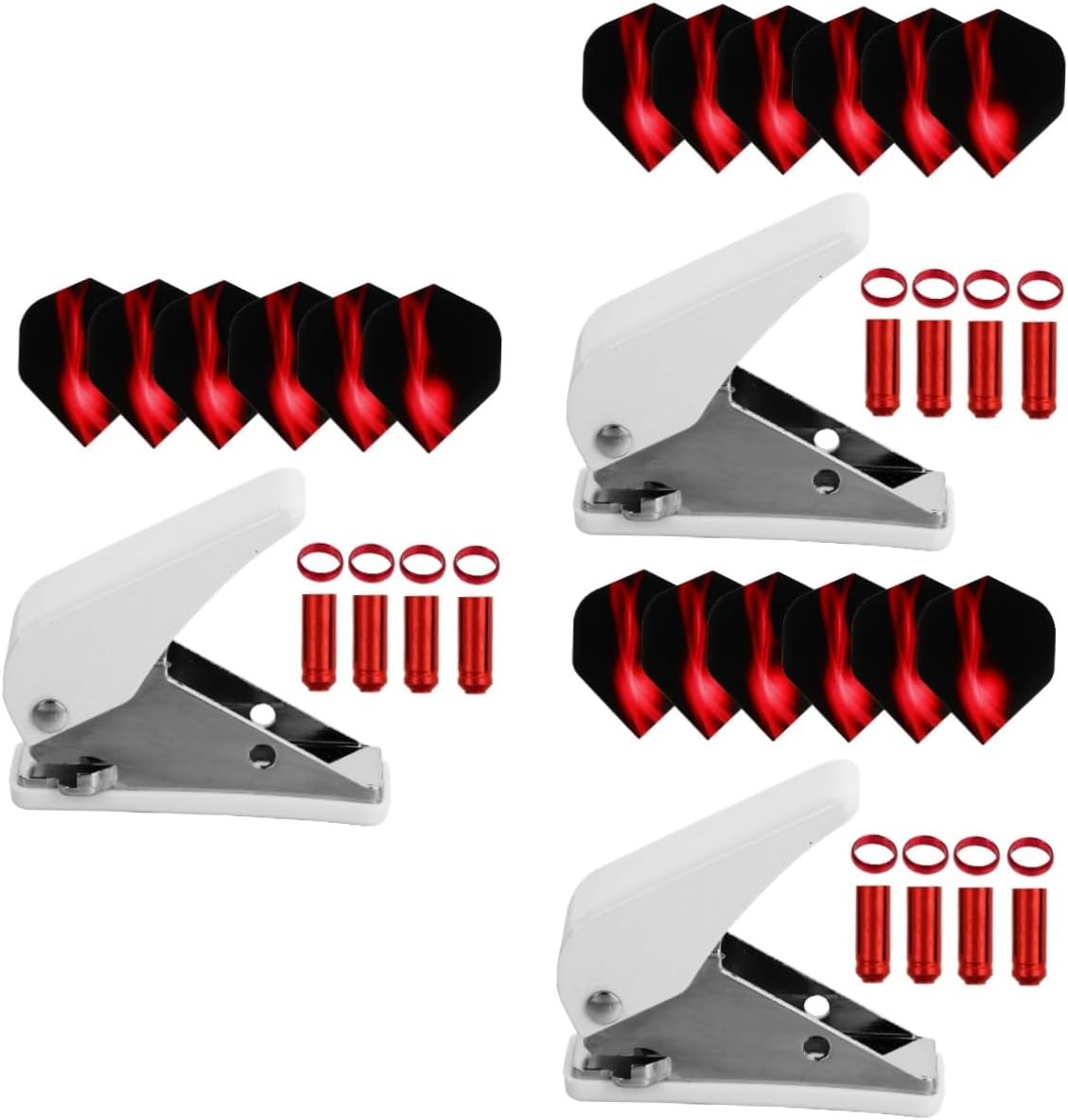 Yardwe 38 Pcs Dart Punch Throwing Dart Accessories Metal Dart Specialist Dart Shaft o Rings Dart Flight
