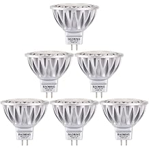 MR16 LED لمبة 7 W، لينة بيضاء بيضاء 2700 K 12 V منخفضة 75 W استبدال الهالوجين، الجهد Gu5.3 غير عكس الضوء 6-حزمة
