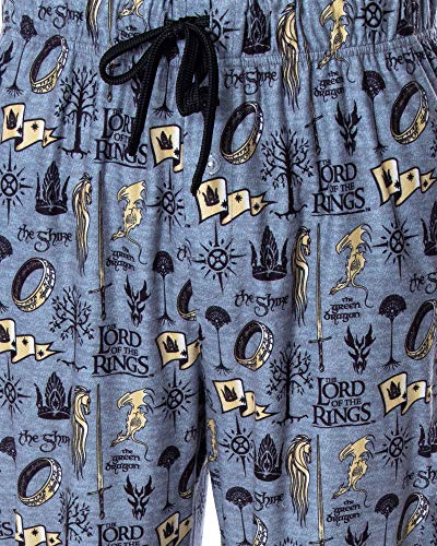 Lord of the Rings Men's Allover Pattern Adult Sleepwear Lounge Bottoms Pajama Pants3