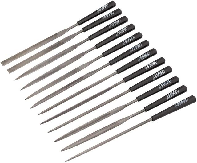 Draper 82640 140 mm Needle File 12 Piece Set , Blue