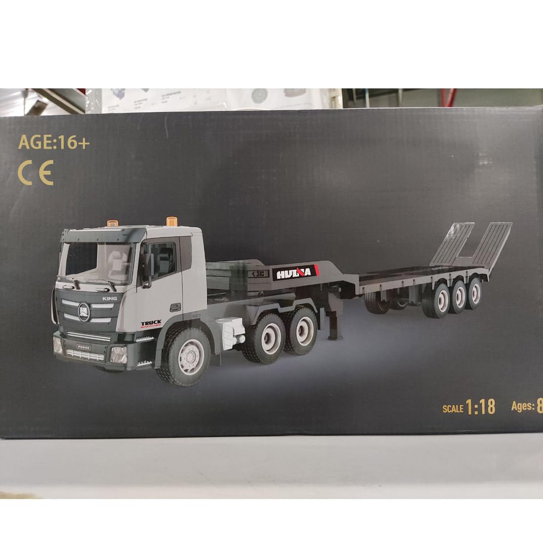 Zdalnie sterowany wózek z platformą w skali 1/18, 2,4 GHz 9CH RC, prędkość 1,3 km/h, pojazd ciężarowy, prezent urodzinowy dla dorosłych RTR