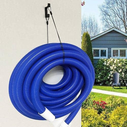 Heavy Duty Swimming Pool Vacuum Hose Hanger, Wall-Mounted Metal Hose Bracket, Pool Hose Organizer Holder, Support for Garden Hose Storage Hanger - Hold Up to 60 Feet (Hold 50 lbs),No Hose - Thumbnail 3