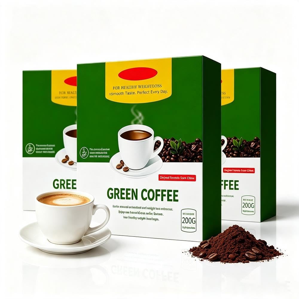 Miscela probiotica for la salute dell'intestino con caffè verde | Polvere di caffè benessere a basso jitter for supporto digestivo vegano(3pcs)