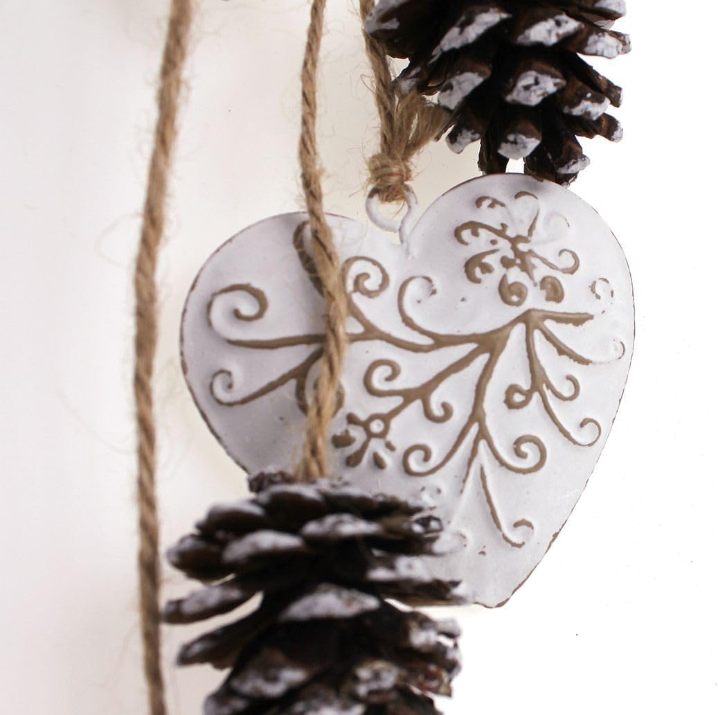 Tempelwelt Dekoketten-Set - 3 Holz-Anhänger Herz, Stern, Baum Für Weihnachtsdeko