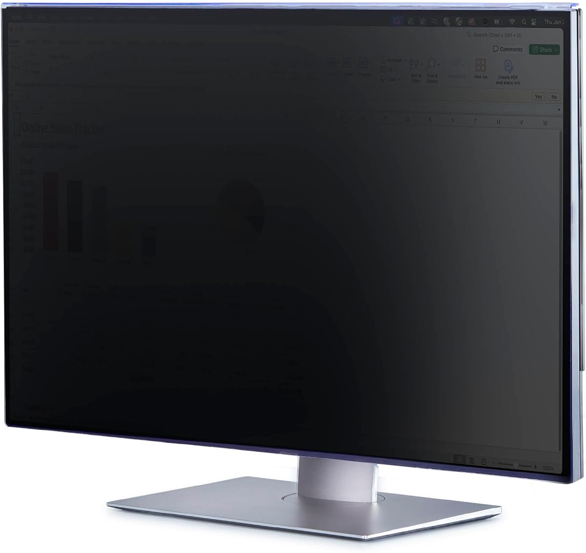StarTech 32in 16:9 Computer Monitor Privacy Screen, Hanging Acrylic Filter | Monitor Screen Protector, 16:9 Widescreen Display, Blue Light, Compliant, +/-30 Deg. View
