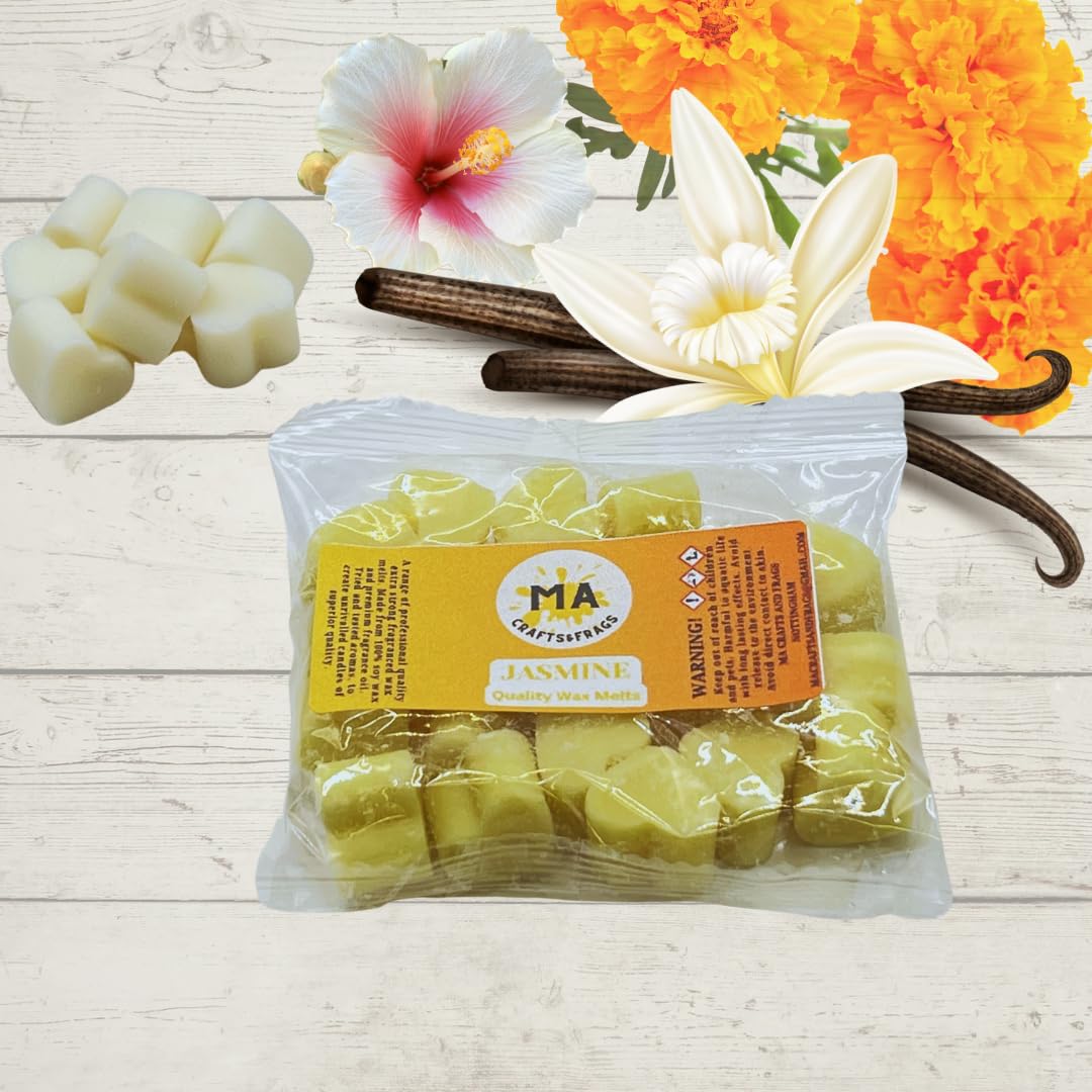 20 x Highly Scented Wax Melts Mini Hearts Handmade, Cruelty Free, Vegan Many fragrances (Jasmine)