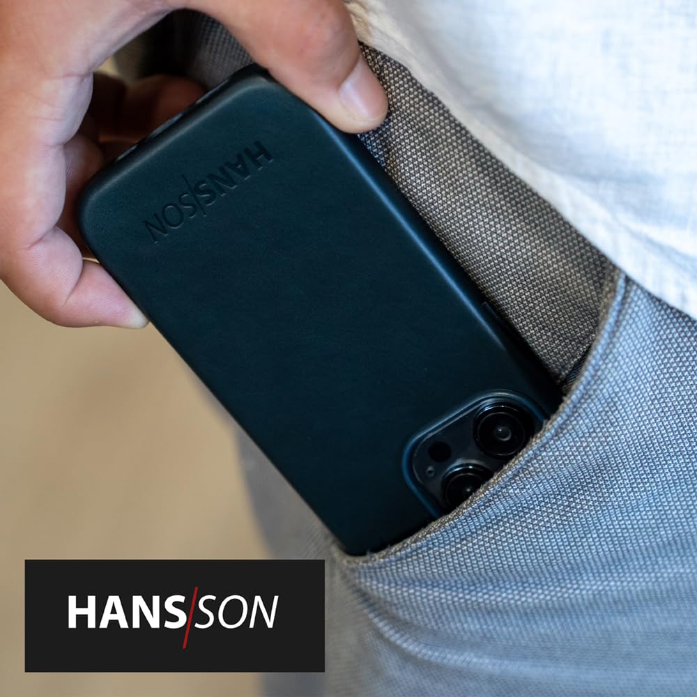HANS/SON Leder Hülle Für IPhone 14 - MagSafe Kompatibel Mit Kartenfach & Ständer