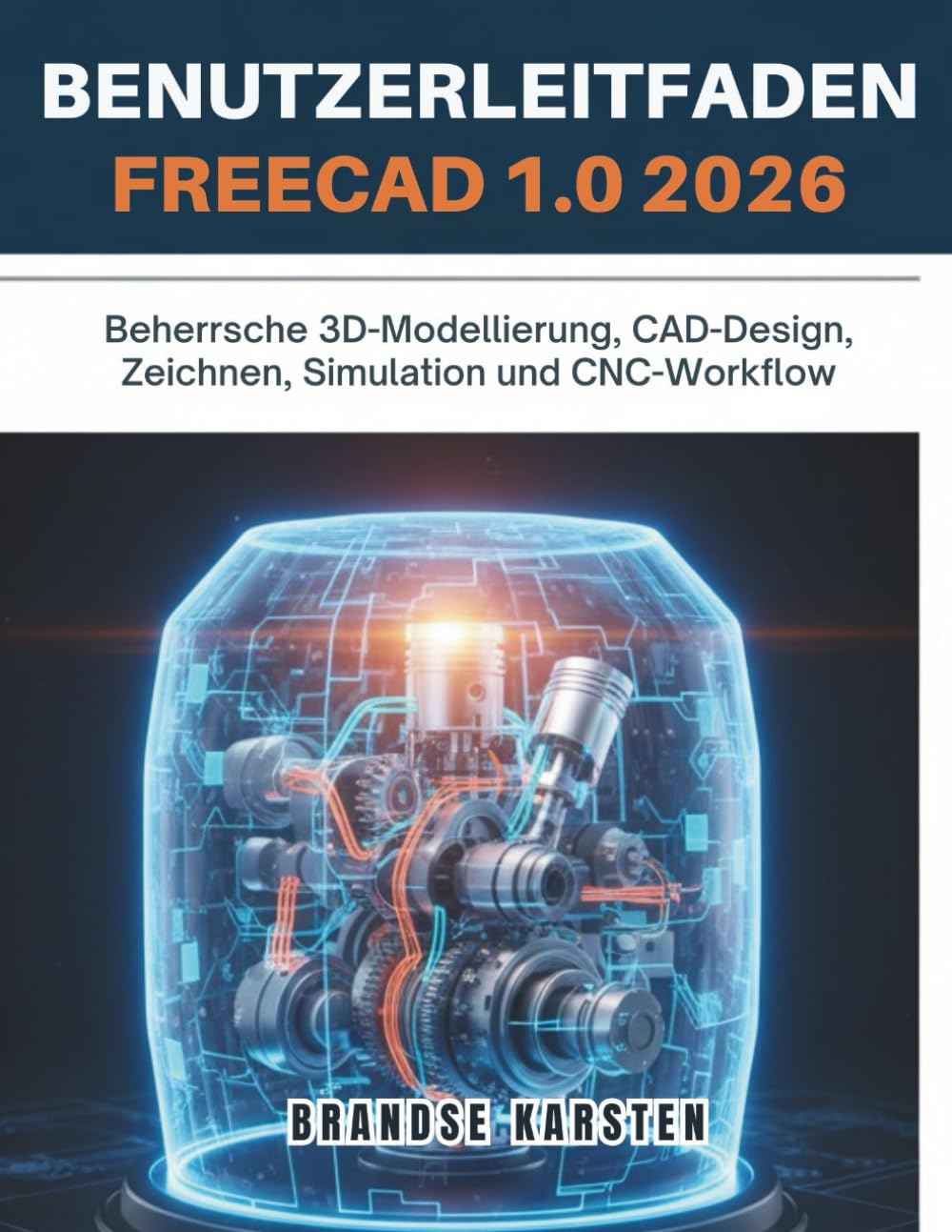 FREECAD 1.0 BENUTZERLEITFADEN 2026: Beherrsche 3D-Modellierung, CAD-Design, Zeichnen, Simulation und CNC-Workflow
