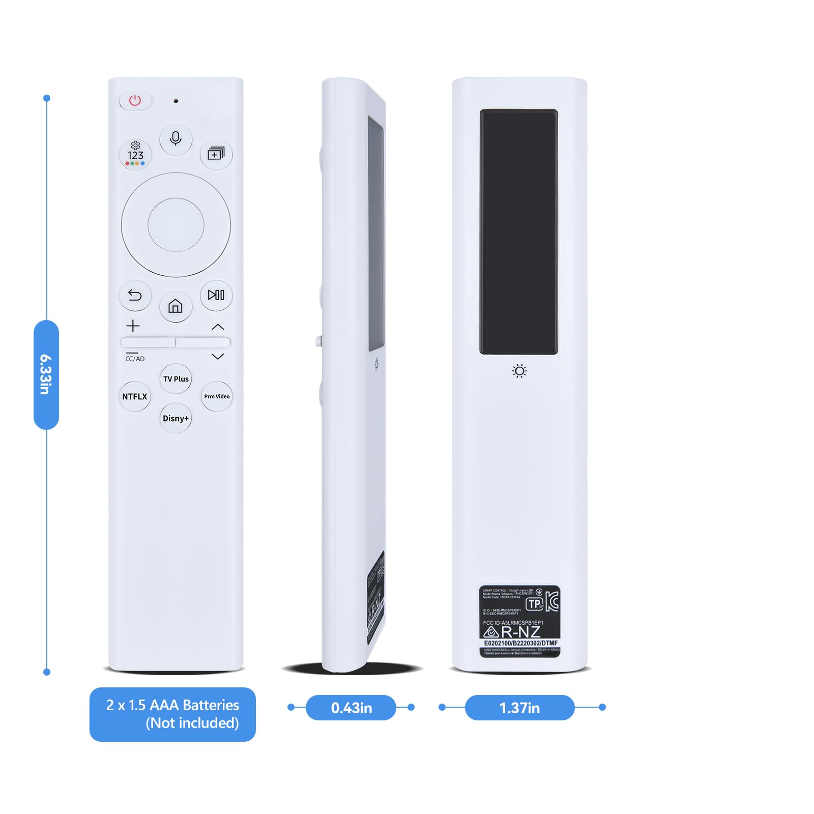 PZL BN59-01391A Telecomando di ricambio per Samsung Frame TV Remote, per Samsung 2021-2023 Neo Ultra HD LED 4K Smart TV - Bianco