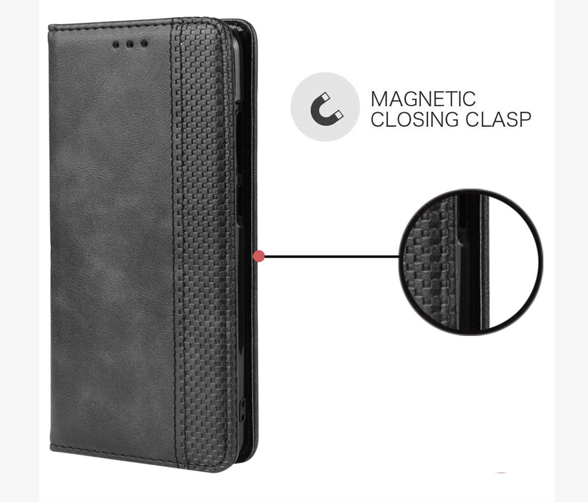 Dedux Portafoglio Custodia Cover per Realme 11 PRO/Realme 11 PRO+ Plus 5G, Cover Biglietti Visita Pelle Retro con Chiusura Magnetica Premium Pu Flip. Nero