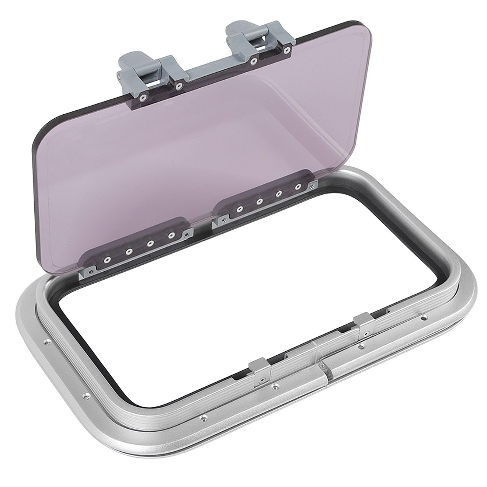 Jiawu D'ouverture Rectangulaire pour Bateau et Yacht, Fenêtre de Remplacement de Ventilation en Aluminium 429 X 171 Mm, Trou de Port D'ouverture Interne étanche de 0 à 180 Degrés