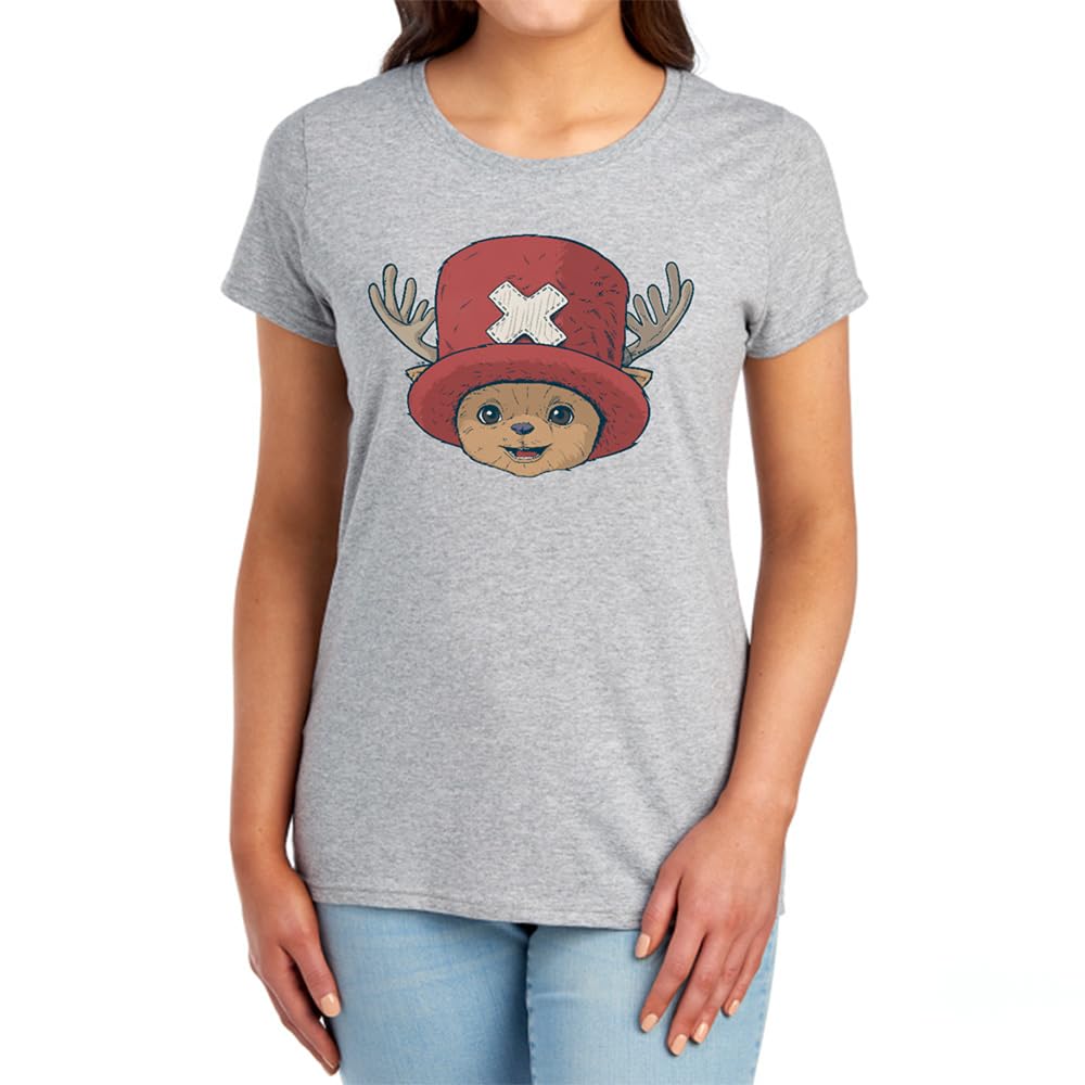 One Piece Chopper Head Womens T-Shirt, Athletic Heather, XX-Large