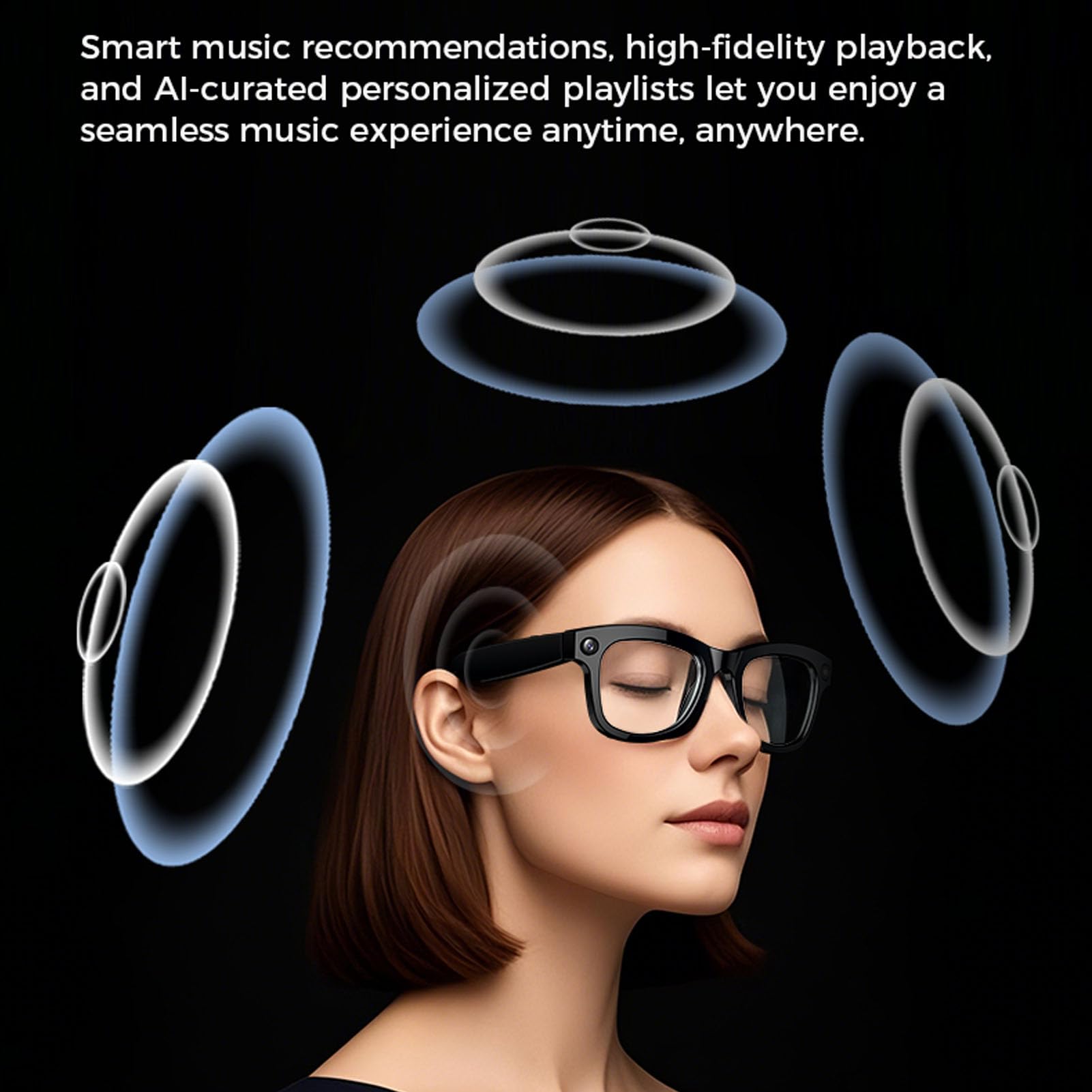 Fockety Tłumaczenie AI Inteligentne Okulary z Aparatem, Wielofunkcyjne Okulary Bluetooth dla Mężczyzn i Kobiet z 26 Językami Tłumaczenie i Chatgpt do Podróży, Muzyki i połączeń (Anti)