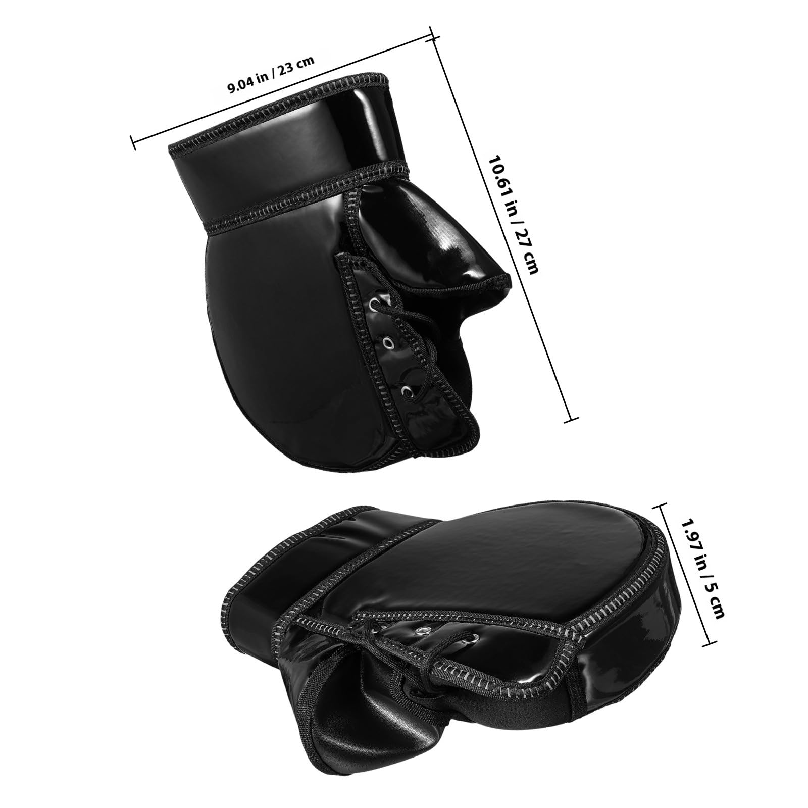 Guanti da Moto Invernali Impermeabili 1 Paio, Nero, Polsini Elastici | Guida in Inverno e Freddo, Strisce Riflettenti, Fibra Sintetica e Pu, Accessorio per Manubrio