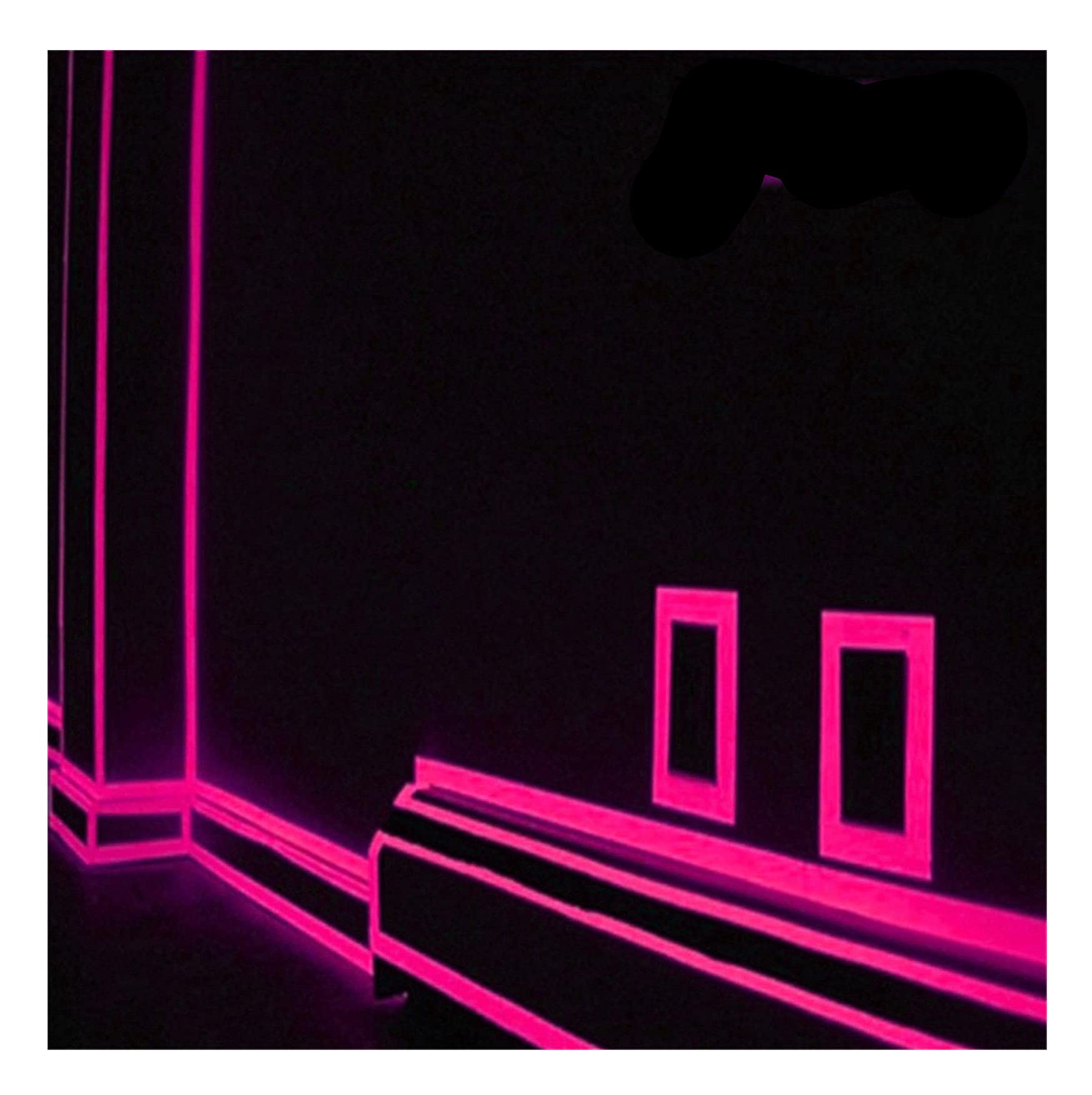 Fossean Dark/Pink Family Luminous Strip Wall Sticker 2X300cm Removable Mural Decals Vinyl Art Room Decor Diy Fluorescent Floor Car Sticker Glow In The Tape Self Adhesive Wallpaper For Stairs Stage (Hot Pink)