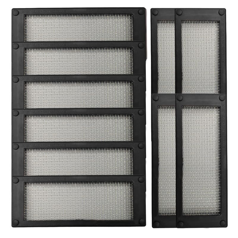 Pest Proofing Air Brick Cover, Rodent & Insect Control Prevention, Stainless Steel Mesh Air Brick Cover, Vent Cover (Pack of 10, Black)