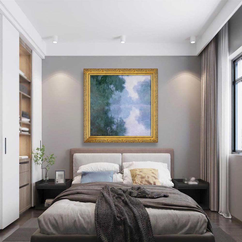 Amazon.co.jp: クロード・モネ ジヴェルニー近くのセーヌ川の朝