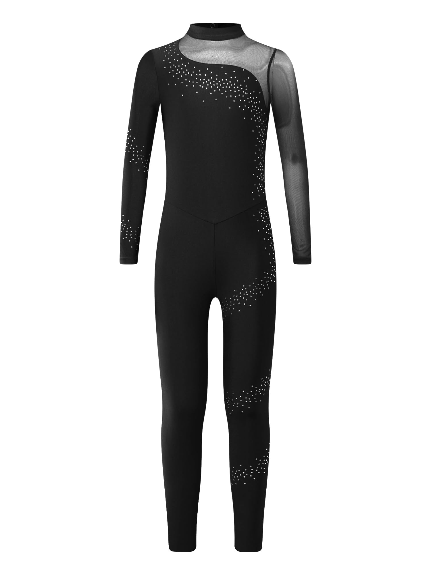 TiaoBug Mono de Danza Ballet para Niñas Leotardo Gimnasia Rítmica jumpsuit Deportivo Manga Larga Body Ballet de Elástico Sólido Monos de Ejercicio Yoga