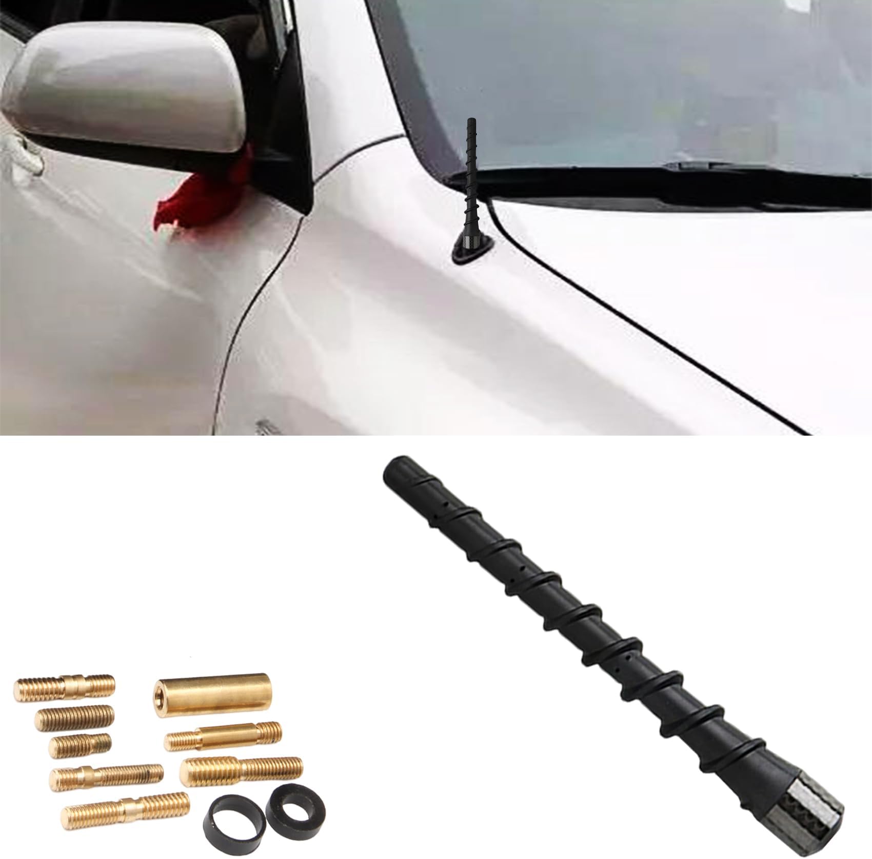 Black Spiral Bending Antenna, 7.7 Inch Car Spiral Antenna