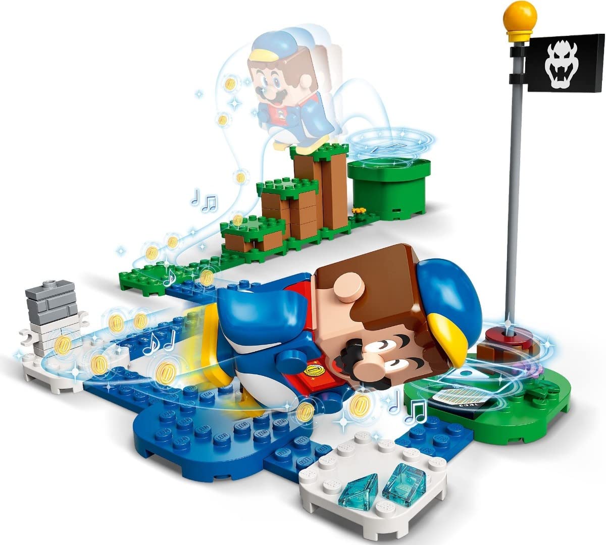 LEGO Super Mario 71384 Mario pingwin — dodatek; kolekcjonerska zabawka na prezent dla kreatywnych dzieci (18 elementów)