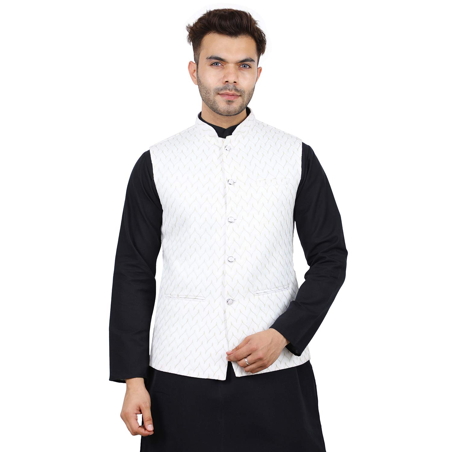 badoliya & sons Men's W-Designer Jute Nehru Jacket Waist Coat-picture-44