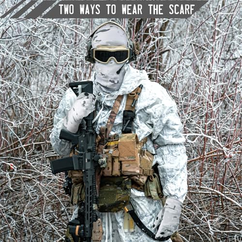 Janmercy 3 Pcs Camouflage Hunting Gloves Beanie and Scarf Set for Men Women Cold Weather Hunting Accessories4