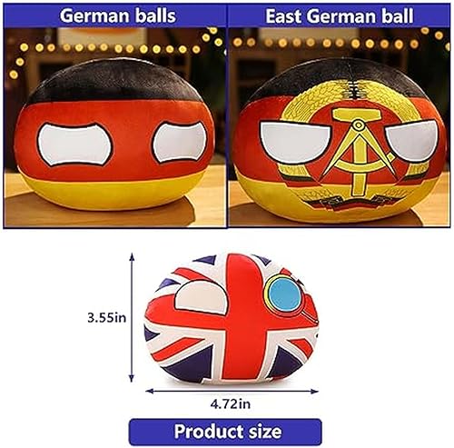 Miniatura 7 de 19 unidades de almohada de felpa nacional de Polandball de Countryballs, mini colgante, juguetes de peluche, lindo llavero de anime, peluches para
