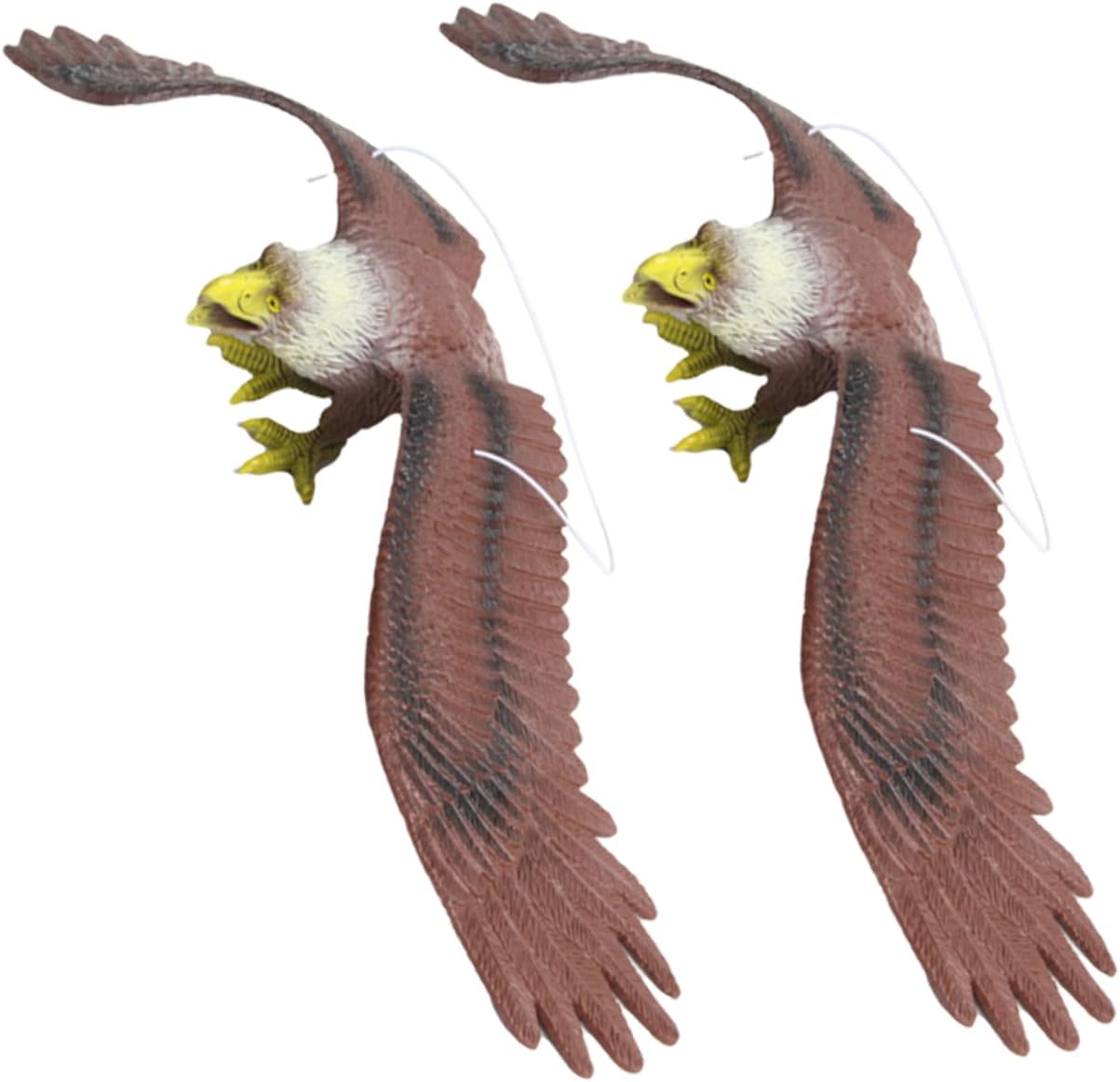 ORFOFE2Pcs decor toys tree eagle to frighten birds garden hanging art eagle statue garden hanging ornament yard ornament yard eagle ornament scare the birds plastic lawn