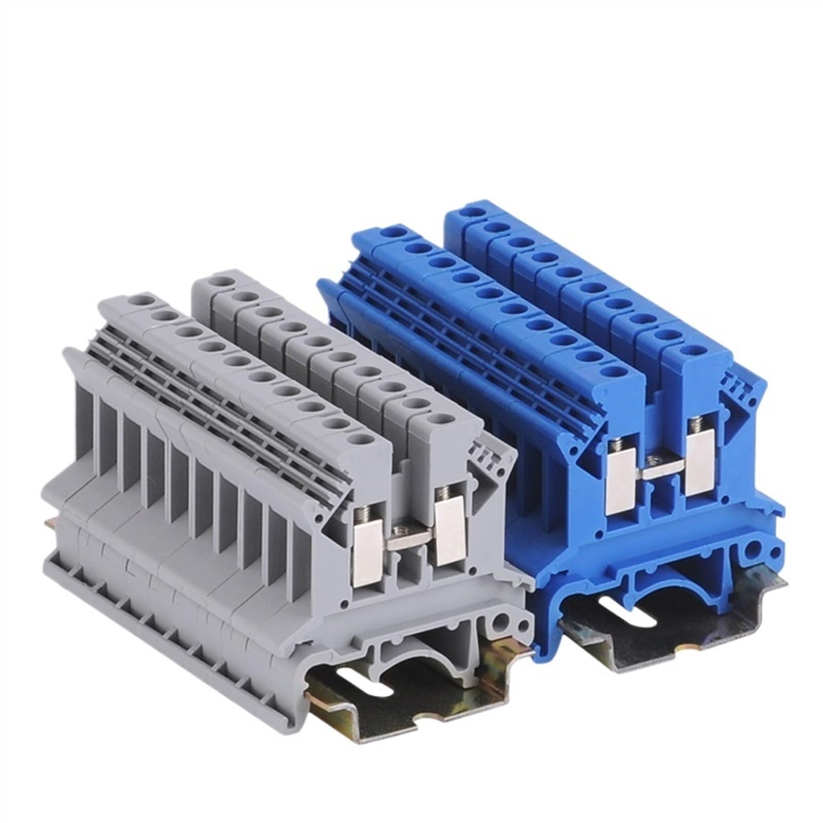 Bloque de terminales Bornier UK2.5B, conector eléctrico tipo tornillo para riel DIN de 32A 7