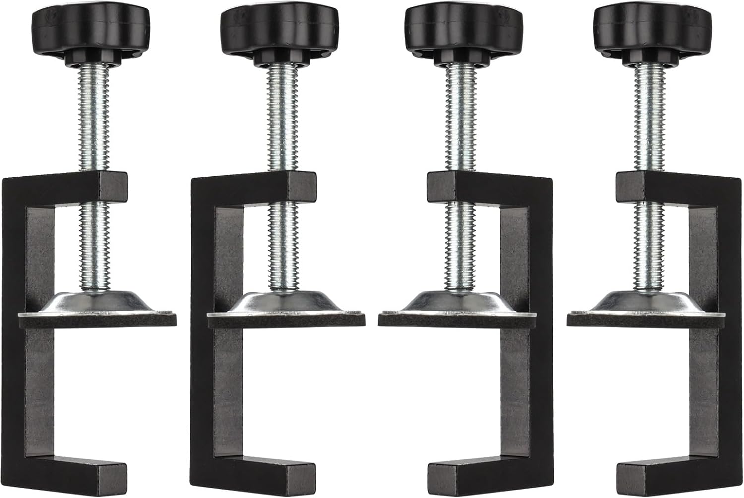 2 Pack C-Clamps for Woodworking Clamping,Heavy Duty Aluminium Carbon Steel Household Desk Table Clamps Small Welding Cutting Drilling Clamping for Wood Plastic and Workpieces Clamping, 2 Inch C Clamp