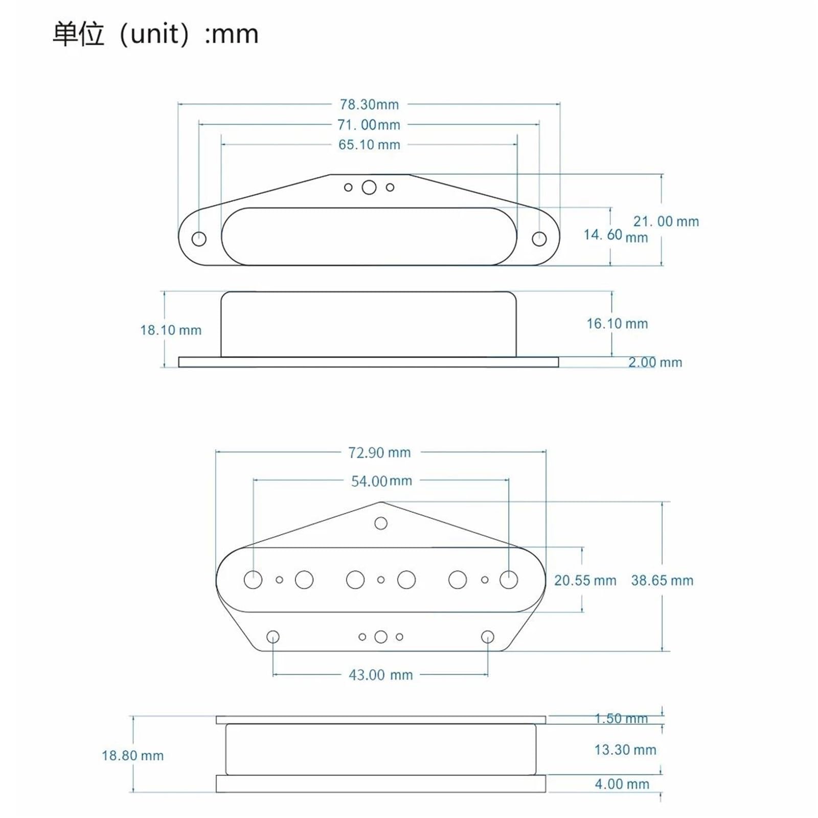 Repuestos Para Pastillas De Guitarra Puente De Mástil Para Pastilla Eléctrica Alnico 5 TL | Pastilla de guitarra Accesorios de guitarra de bobina simple