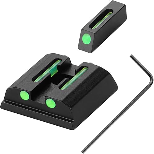 RTMGOB Mira de fibra óptica sin tritio rojoverde para pistola Taurus G2C, PT111, G3, TX22, G2, 709, G2S, PT140, 740, Taurus G2C accesorios mira