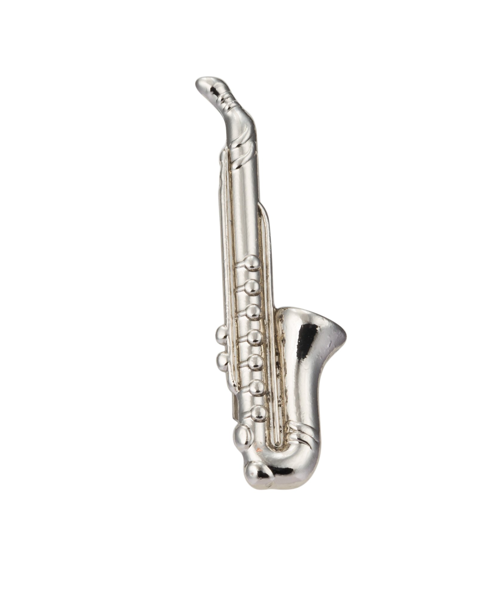 knighthood Silver Saxophone Tie Pin/Tie Bar for Men-picture-28