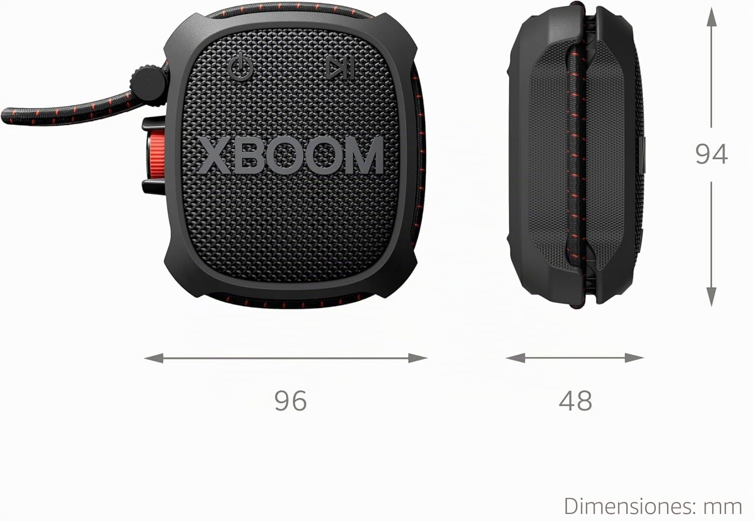 LG XBOOM Go XG2 Mini altavoz Bluetooth portátil, paquete doble, resistente al agua, portátil al aire libre, hasta 10 horas de duración de la batería, 5 W, con transmisión inalámbrica de música
