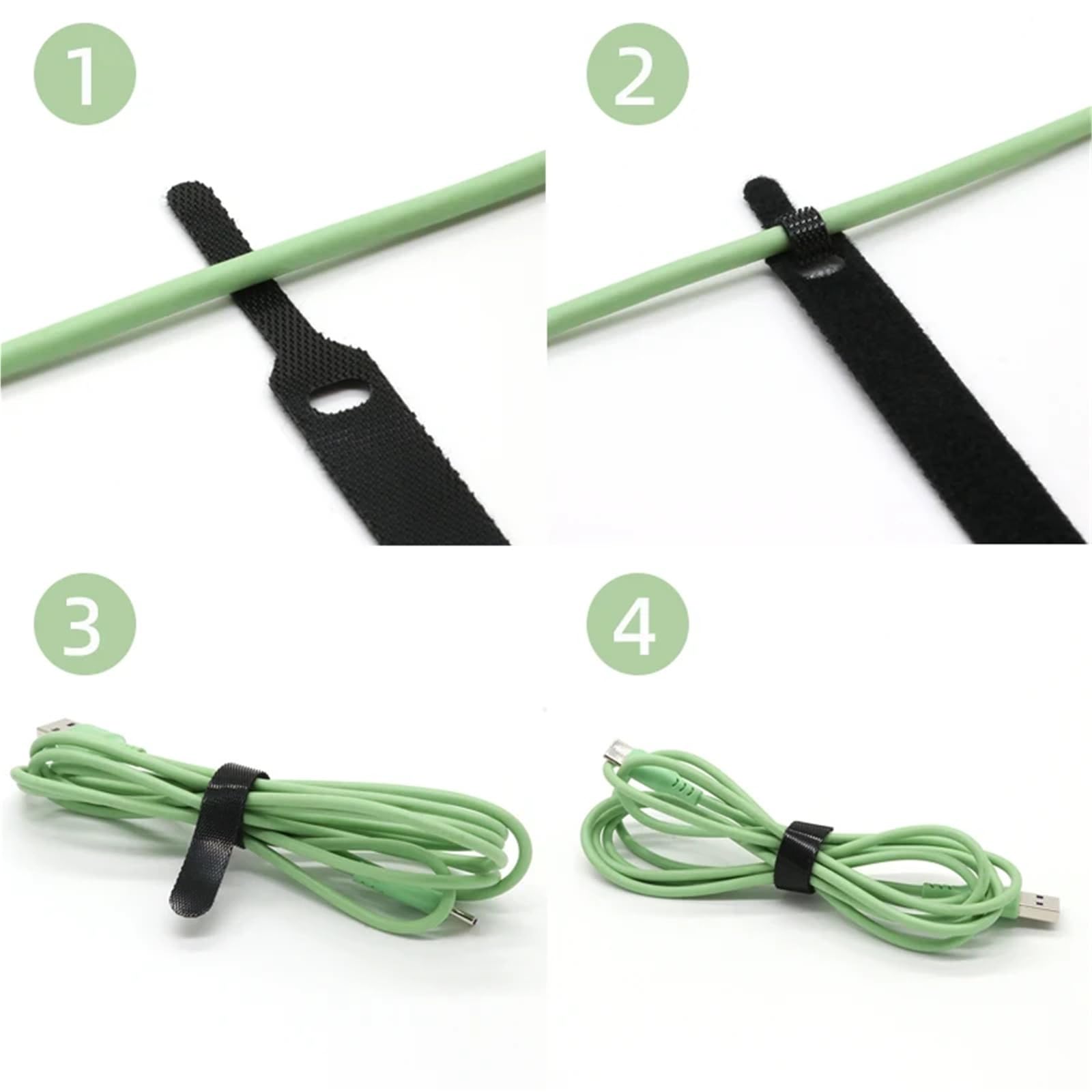 Fascette per cavi rilasciabili in nylon nero 150 200 300 mm cinghie avvolgenti con cerniera, fascette in plastica, organizer per cavi lunghi (1000 pezzi, 300 mm)