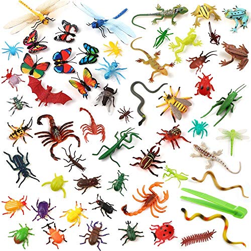 Jumbo Insects 7 pc Toy Giant Plastic Bugs Set Educational Toys