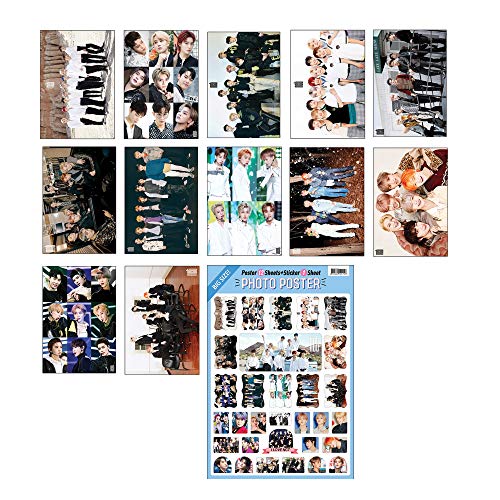 K-POP Idol Group 2022 New 12 Poster + 1 Sticker Set (All A3 Size) (NCT)
