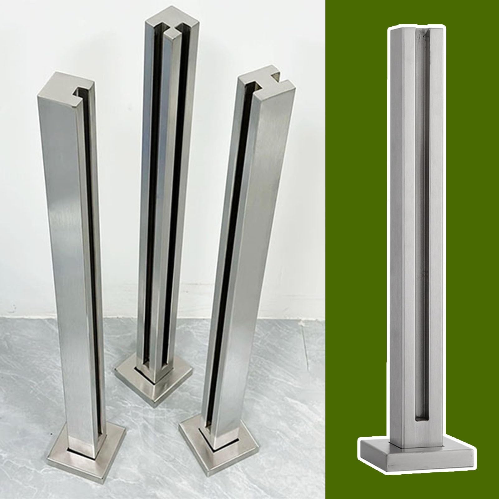 Postes de barandilla 65-150 cm de acero inoxidable 304 cepillado