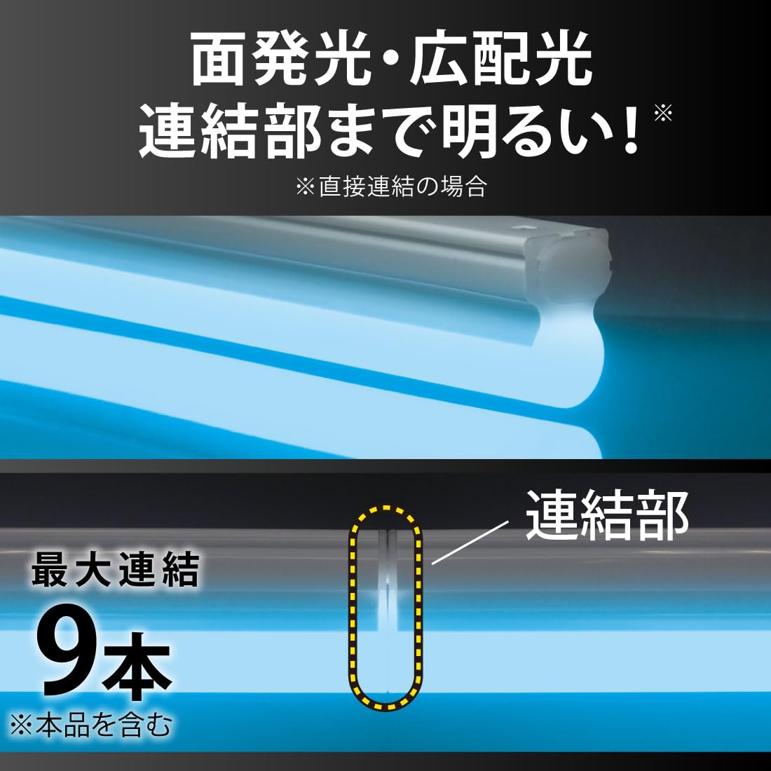 Amazon | オーム(OHM) 連結用LEDイーブライトスリムライトバー 900mm