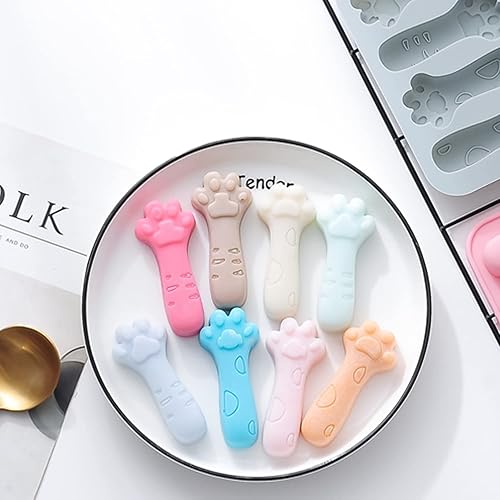 Miniatura 4 de Cat's Paw - Juego de moldes de barra energética de chocolate, 16 cavidades, moldes de silicona para queso, barra molar de galletas, proteína de