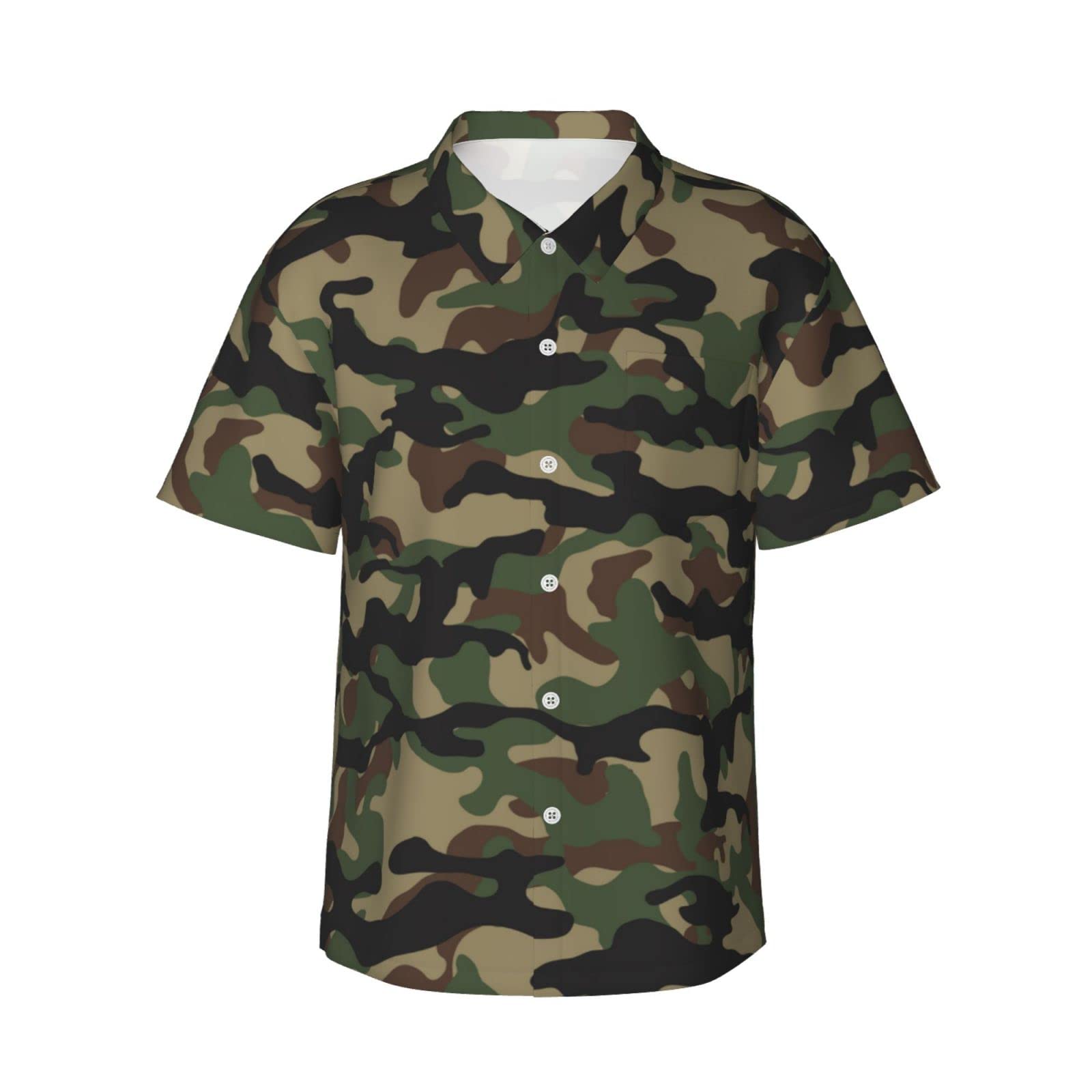 Supdreamc Men's Hawaiian Shirt Casual Short Sleeve Button Down Shirt Tropical Beach Shirt