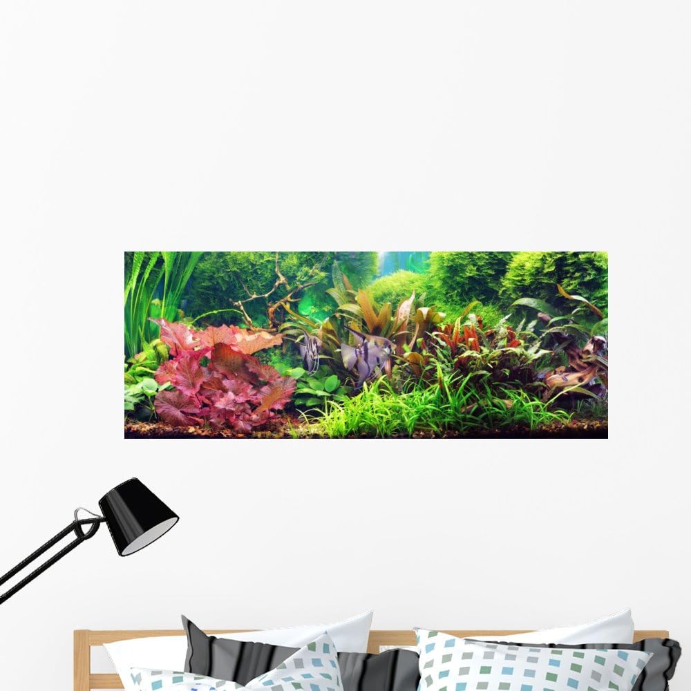 Wallmonkeys Decorative Aquarium Wall Mural Peel and Stick Graphic (48 in W x 19 in H) WM140338