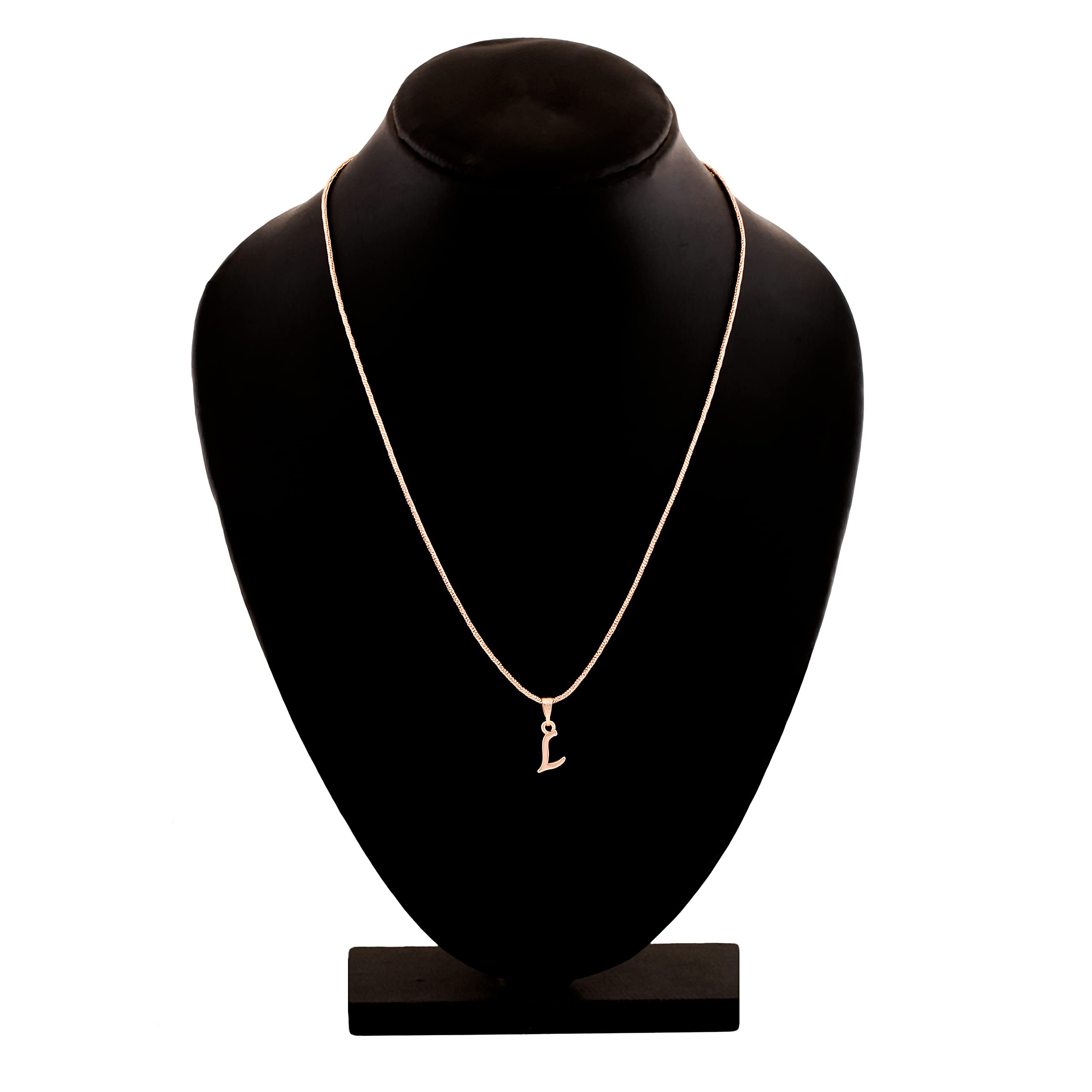 Personalized Initial Letter Plated Necklace Pendant Charm