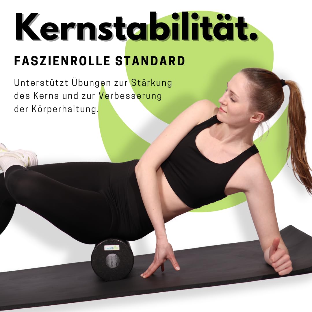 Health Rise Faszien Set für optimale Selbstmassage | 5-teilig | Inklusive Faszienrolle, Duoball 8/12cm, Mini Rolle | Effektive Muskelmassage und Entspannung | Perfekt für Heimgebrauch und Fitness