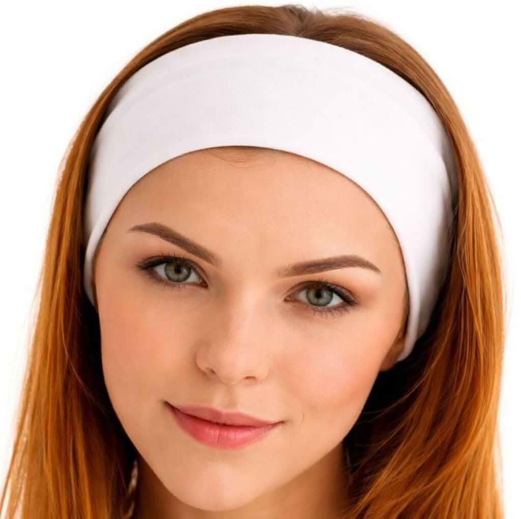 Headbands for Women & Men – Soft Cotton Stretchy Headband, Non-Slip Sweat Band for Workout, Running & Yoga